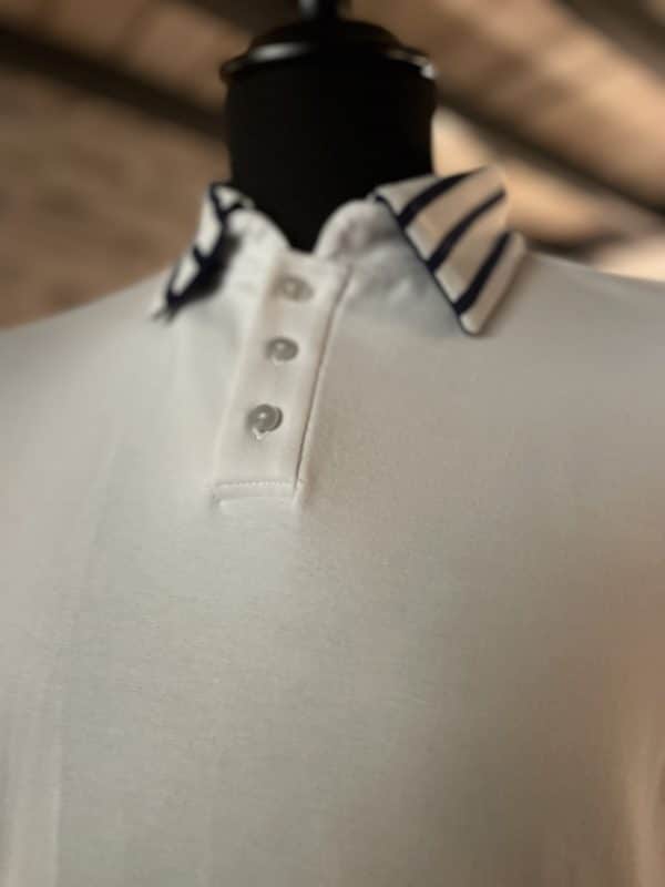 Polo Blanc Homme & Col marinière Réversible BM ou rayé BLC BM – Image 5