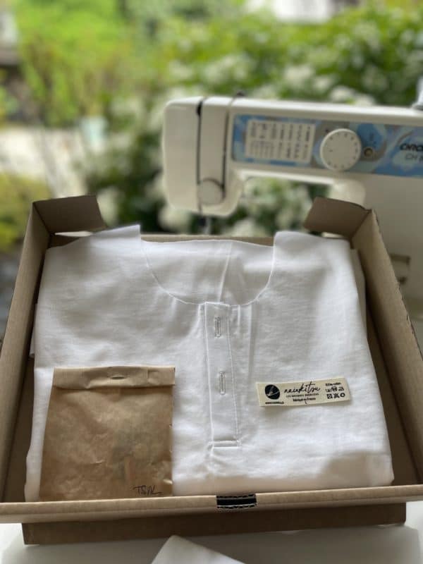 KIT à Coudre T-shirt Blanc Manches Longues mixte – Image 2