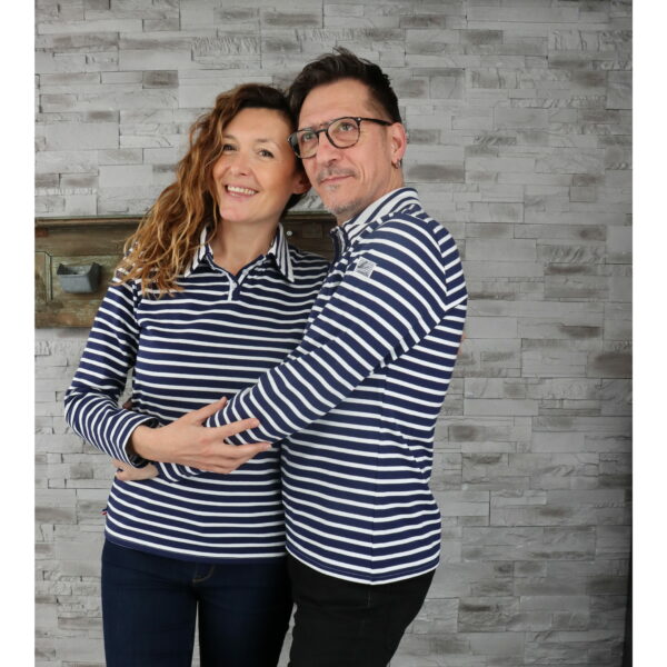 Marinière Bleu Marine/Blanc & Col rayé Blanc/Bleu Marine – Image 4