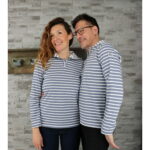Marinière Gris Bleu/Blanc & Capuche Blanc/Gris bleu – Image 4