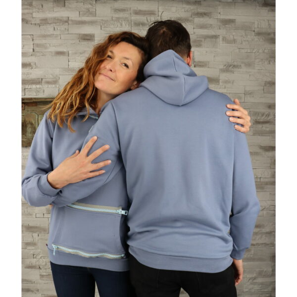 Sweat "INDUS" Gris Bleu Mixte – Image 2